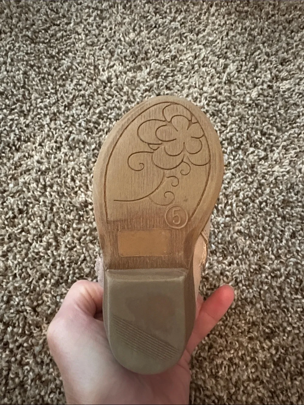 Girls' Tan Heart-Trim Ankle Boots